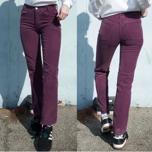 Brandy Melville Jada Corduroy Pants Purple Small
